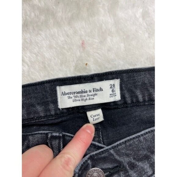 Abercrombie & Fitch Size 28 6s Womens Jeans Curve Love Off Set Zipper Mi… - Picture 2 of 3